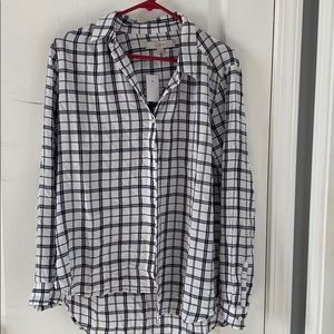 Loft W&B Windowpane Lightweight flannel